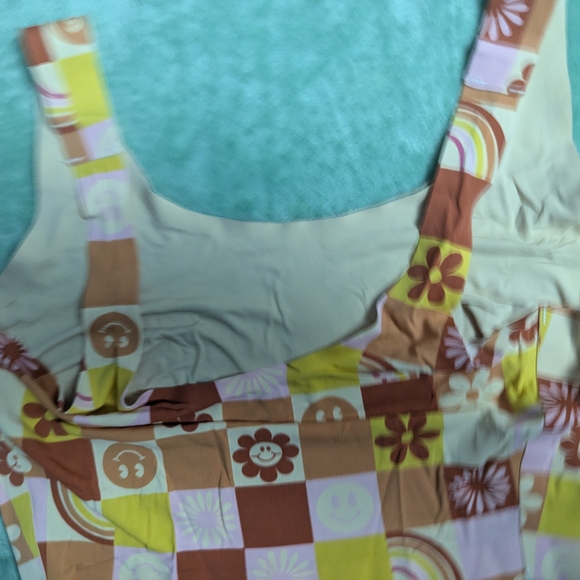 Retro Checker Cheek Boss No Show Bra Large - Picture 4 of 6